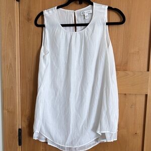 Elegant White Sleeveless Blouse